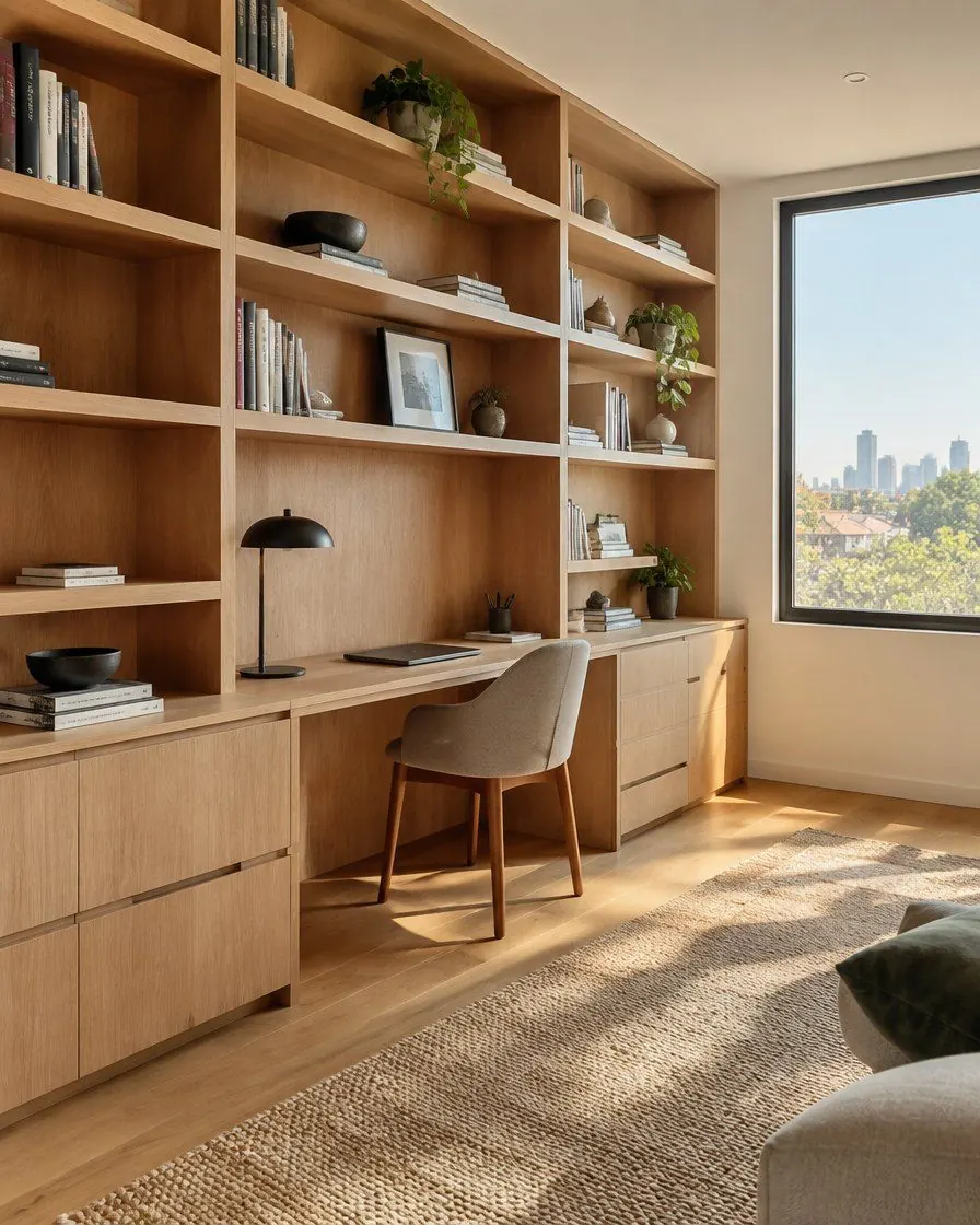 Built-in shelving